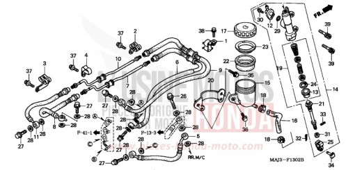 REAR BRAKE MASTER CYLINDER (ST1100AT/AV/AW) ST1100AV de 1997